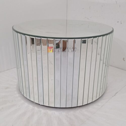 Round Coffee Table Mirror Beveled