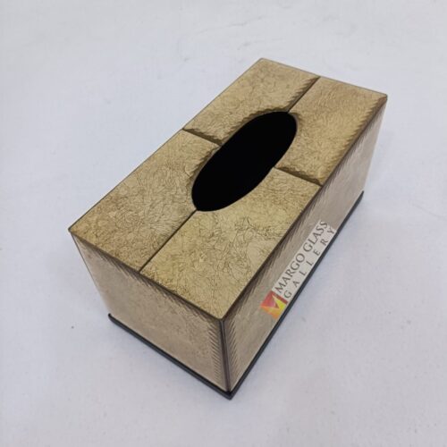 Tissue Box Gold 26 x 13 x 13 cm