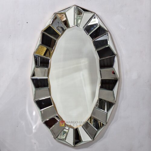 Modern Wall Mirror Oval 3D 120 x 77 cm