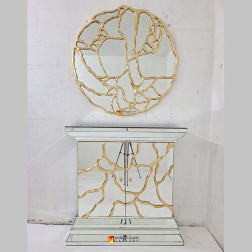 BY ORDER! MG 006402 Furniture Cabinet Mirror Table Root Pattern