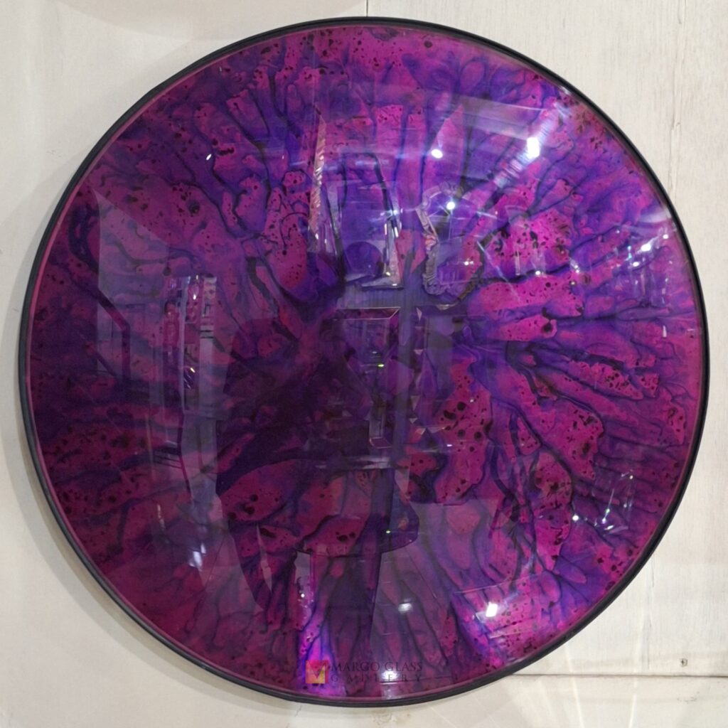 Cermin Convex Pink 60 x 60 cm