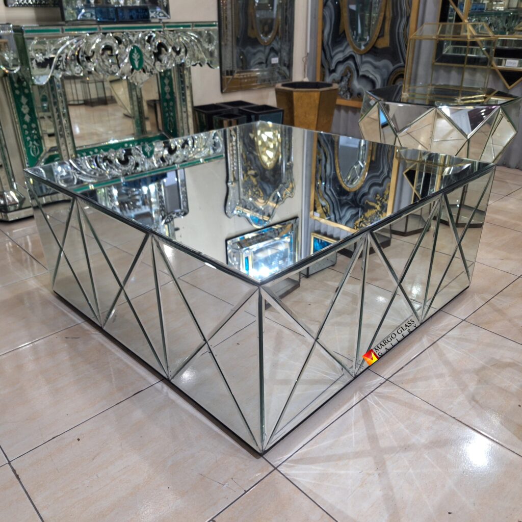 BY ORDER! Coffee Table Mirror Bevel 100x100x44cm - Image 5