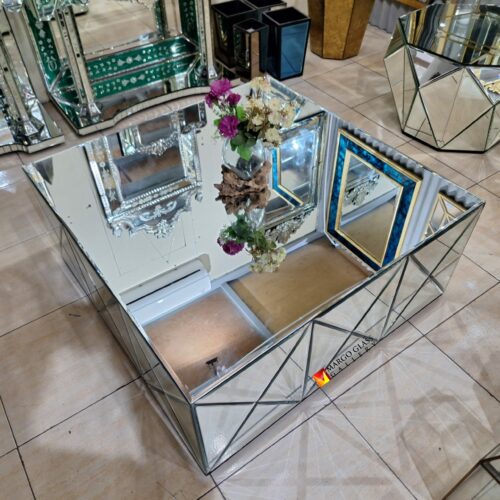 Make to order! Coffee Table Mirror Bevel 100x100x44cm