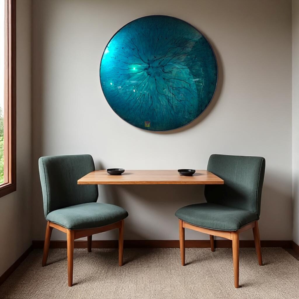 Convex Mirror Green 90 x 90 cm - Image 2