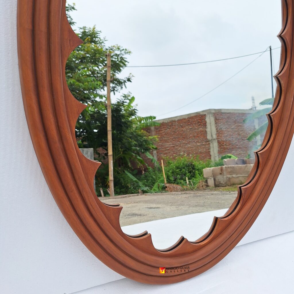 MG 030188 wooden Wall Mirror Oval - Image 4
