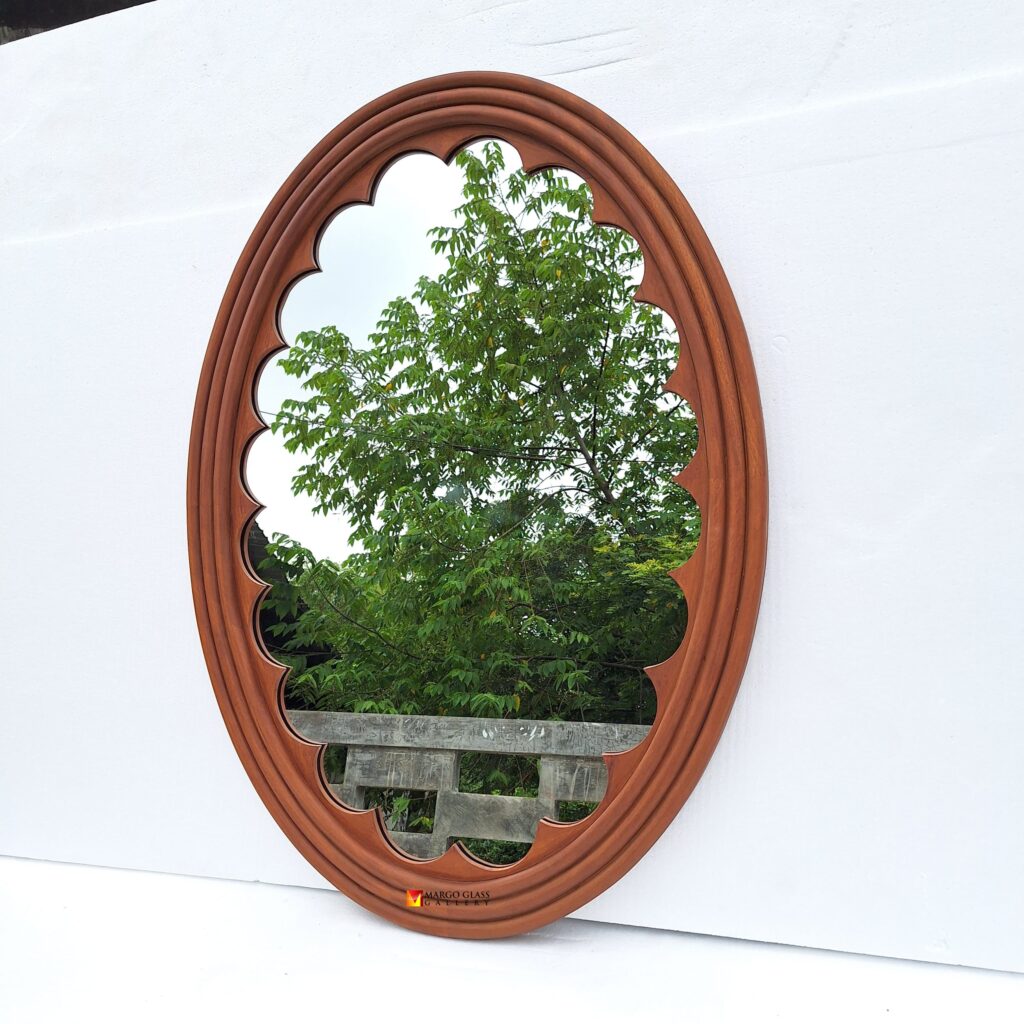 MG 030188 wooden Wall Mirror Oval - Image 3