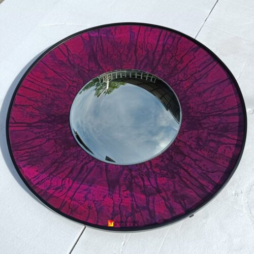 MG 051051 Double Convex wall mirror pink 90 cm