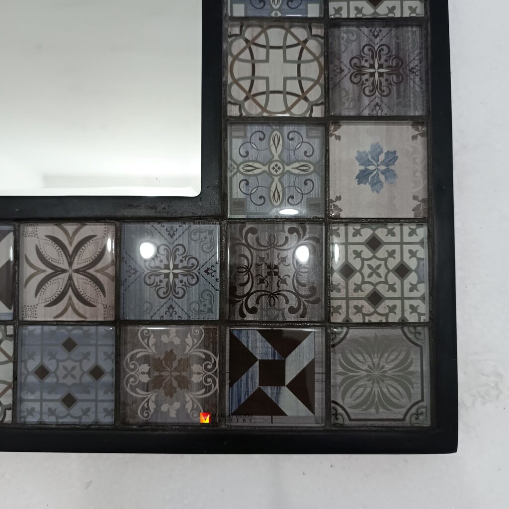 BY ORDER! MG 800003 Ceramic Batik Mirror 42cm - Image 5