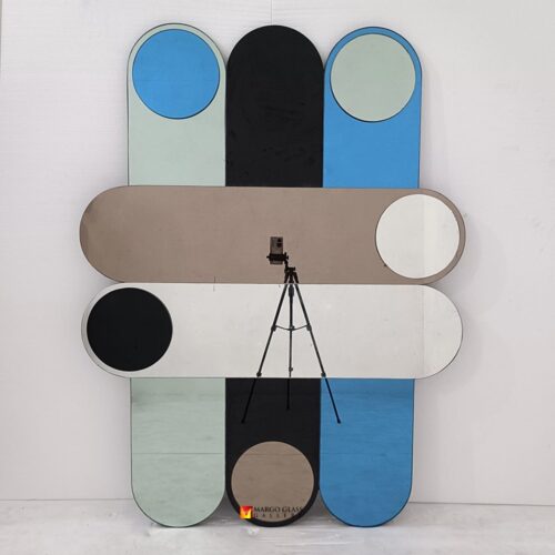 Hiasan Cermin Modern Warna 115 x 150cm