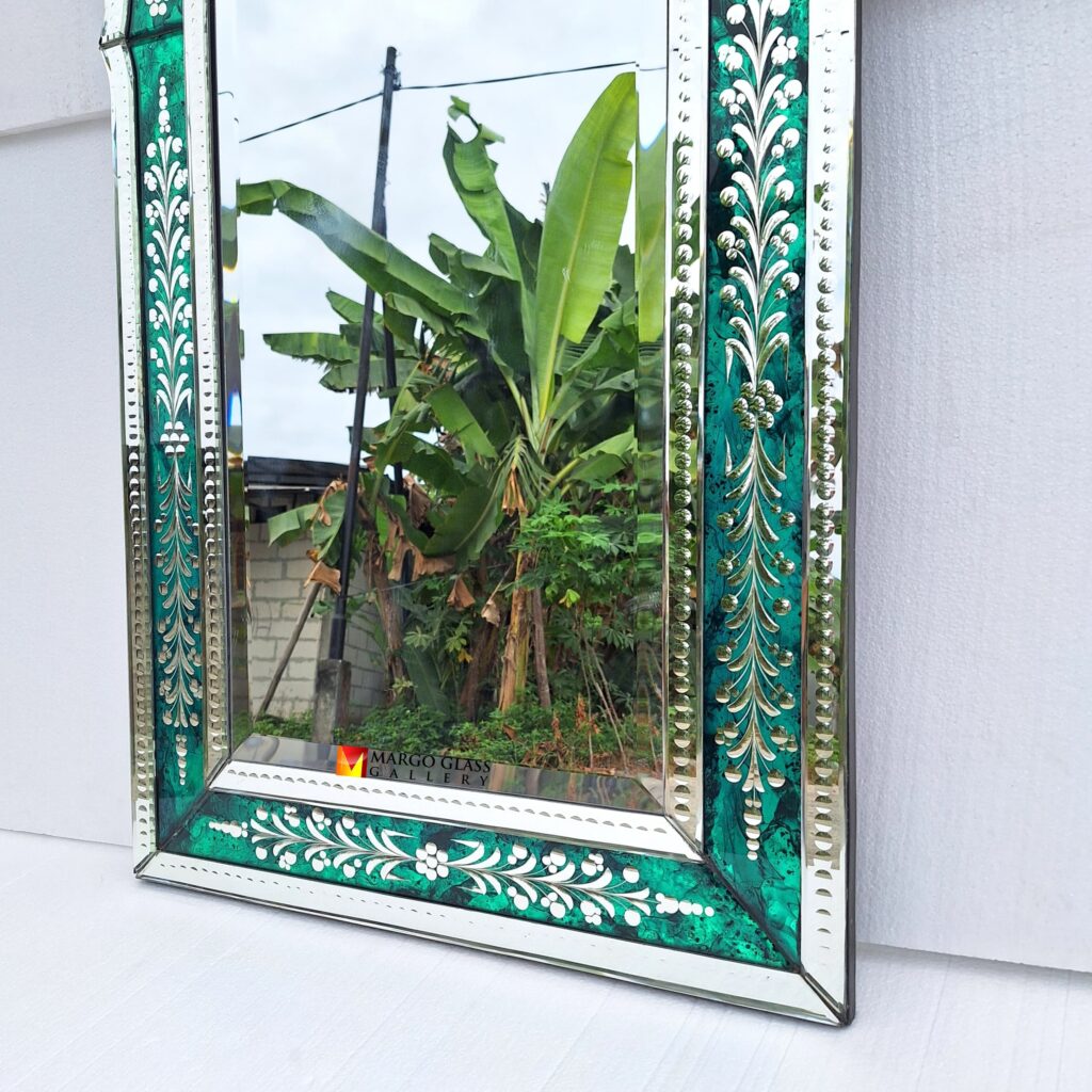 BY ORDER! Cermin Venetian Frame Green 122 x 74 cm  - Image 8