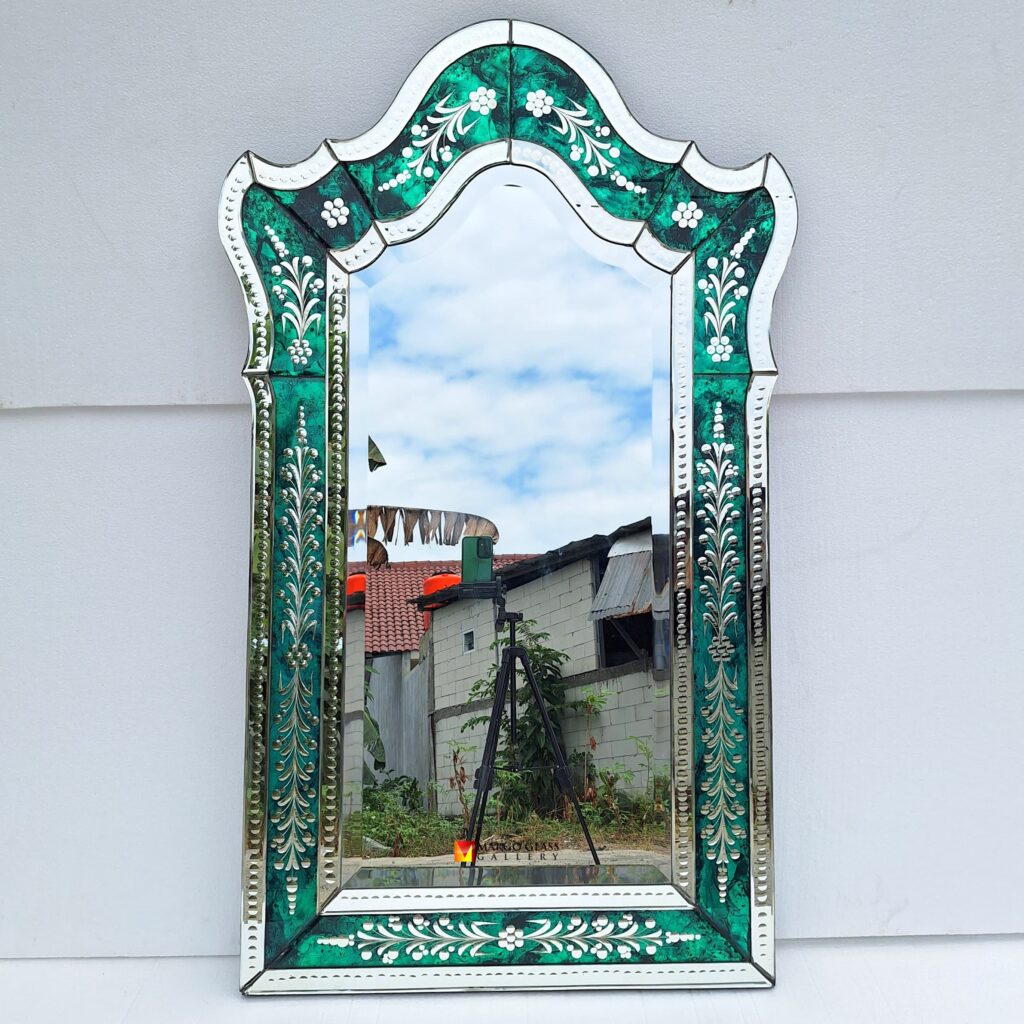 BY ORDER! Cermin Venetian Frame Green 122 x 74 cm  - Image 4