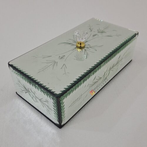 Box Snack Silver Carved 26x13x8 cm