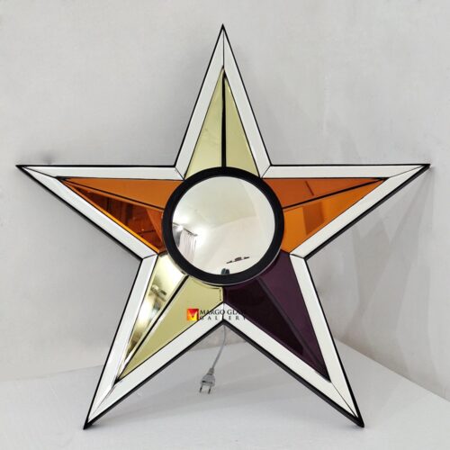 Colorful Star Mirror 85x77 cm