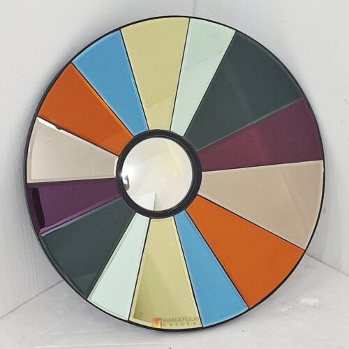 Round Colorful Mirror 80 x 80 cm