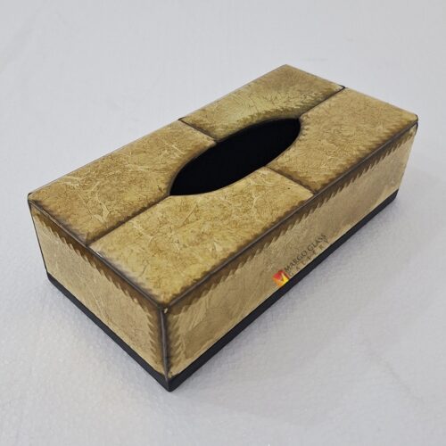 Tissue Box Gold 26 x 13 x 8 cm