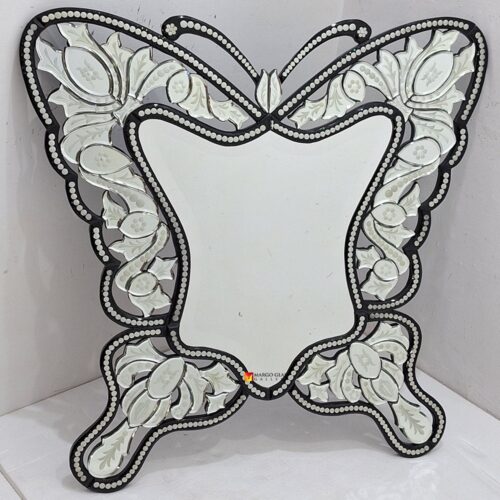 MG 013057 Hear Venetian Mirror Black 100x100cm