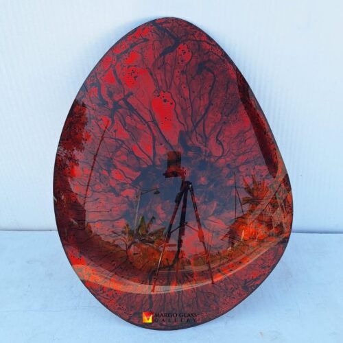 Convex Organic Red Pigment 68x53cm