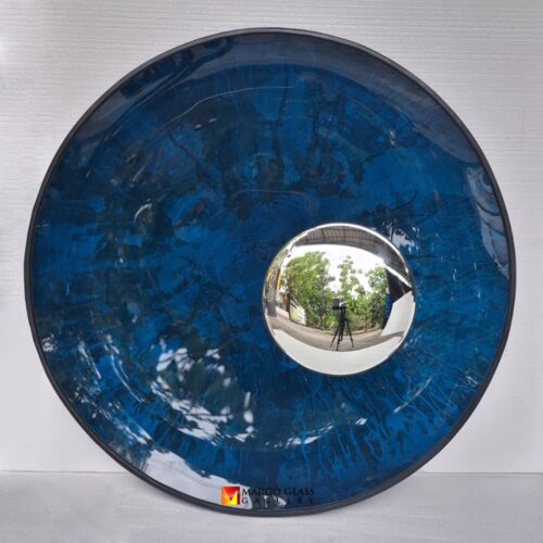 Concave Mirror Blue Top Silver 90x90 cm