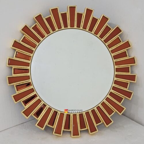Sunburn Red Mirror 120x120 cm