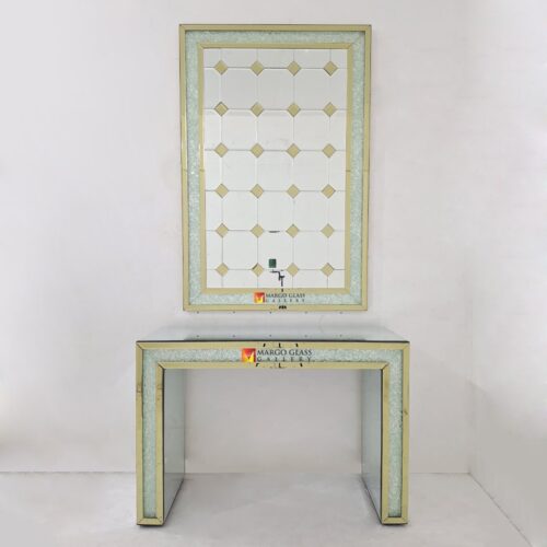 Console Table Crystal Gold 120x42x83 cm