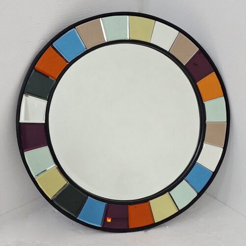 Round Colorfull Mirror 92x92 cm