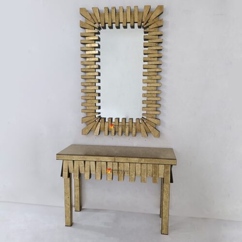 Console Table Eglomise Gold Mirror 120x40x80 cm