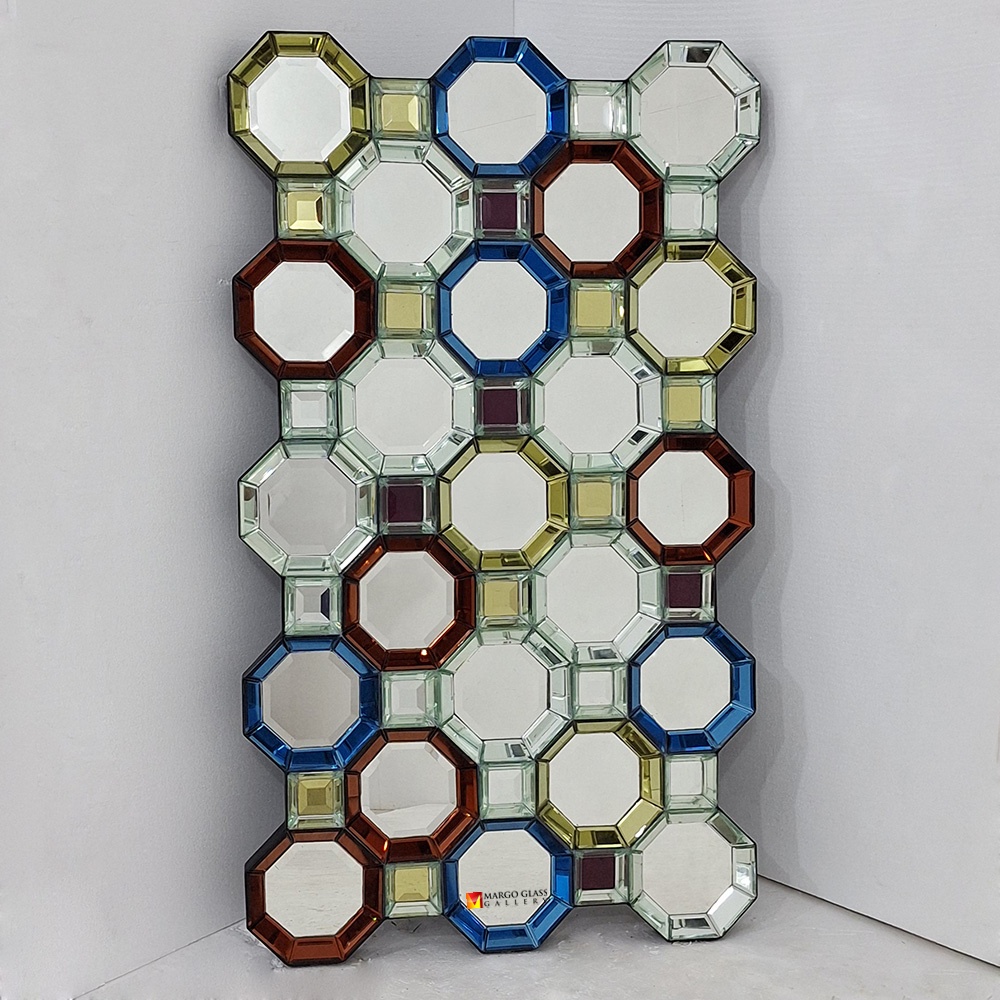 MAKE TO ORDER! Octagonal Colorful Mirror 151x86 cm