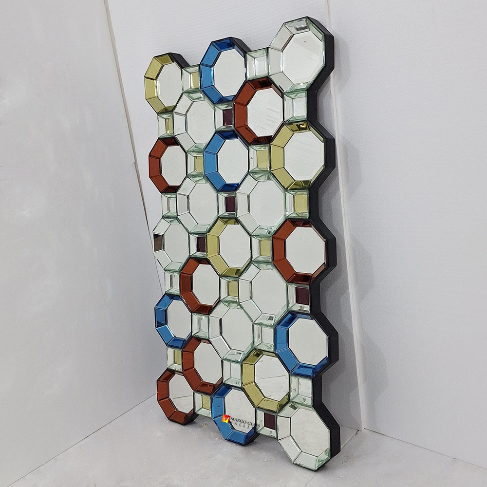MAKE TO ORDER! Octagonal Colorful Mirror 151x86 cm - Image 3