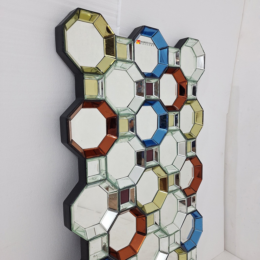 MAKE TO ORDER! Octagonal Colorful Mirror 151x86 cm - Image 4