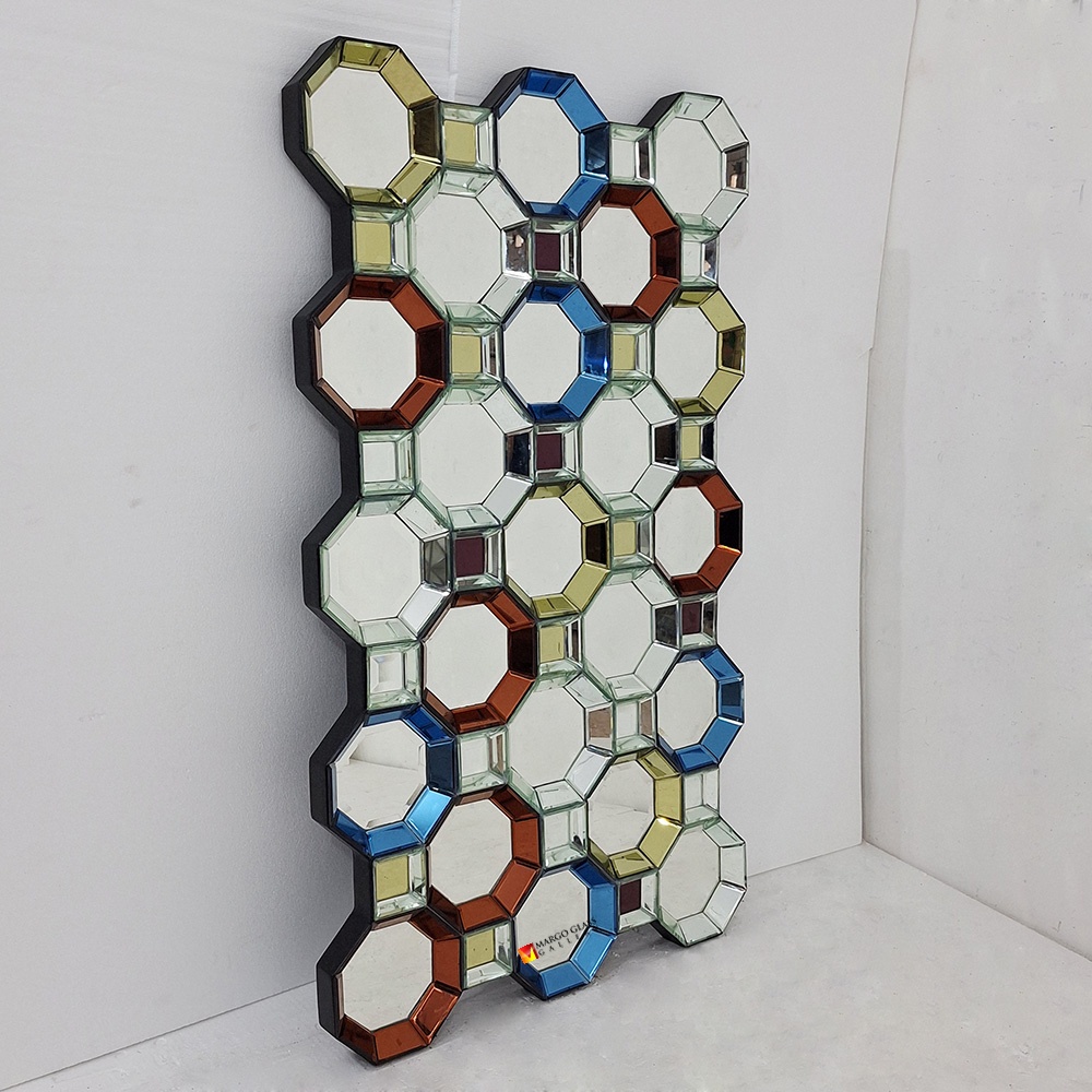 MAKE TO ORDER! Octagonal Colorful Mirror 151x86 cm - Image 2