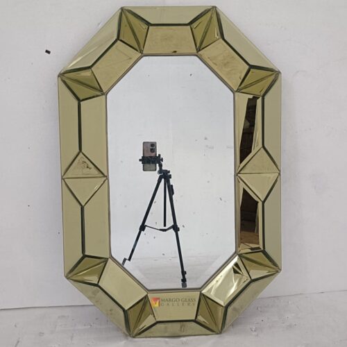 Modern Mirror 3D Gold 90 x 60 cm