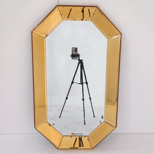 Octagonal Gold Mirror 100x60 cm