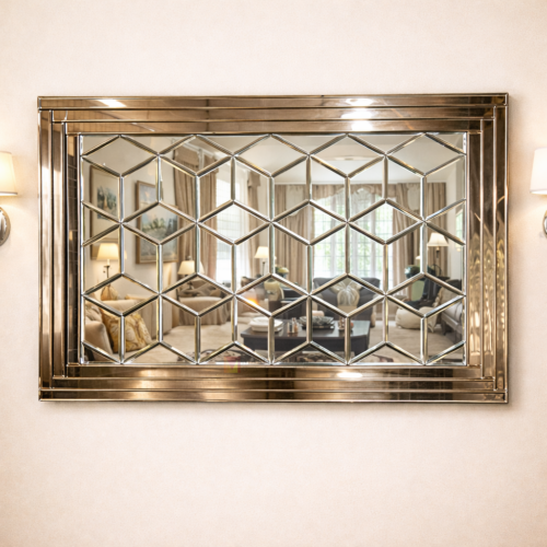 Cermin Bevel Cube 150 x 100 cm