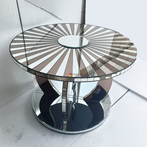 Meja Makan Kaca Bulat 120 x 120 x 82 cm