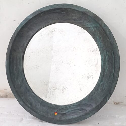 Wood Mirror Round 60 cm