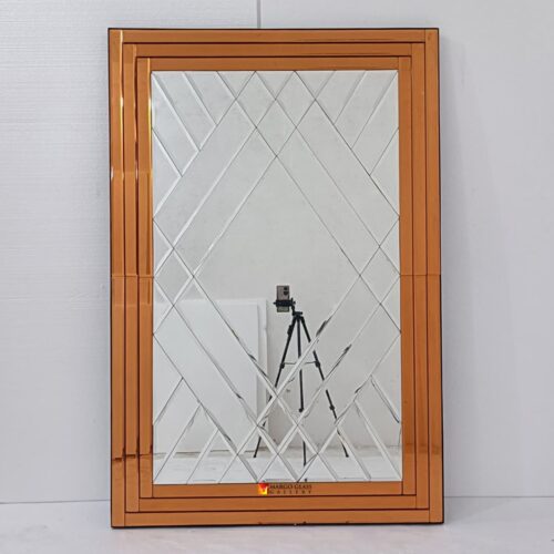Bevel Lis Orange Mirror 150x100 cm