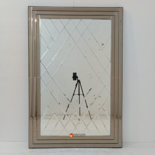 Cermin Bevel Brown 150x100 cm 
