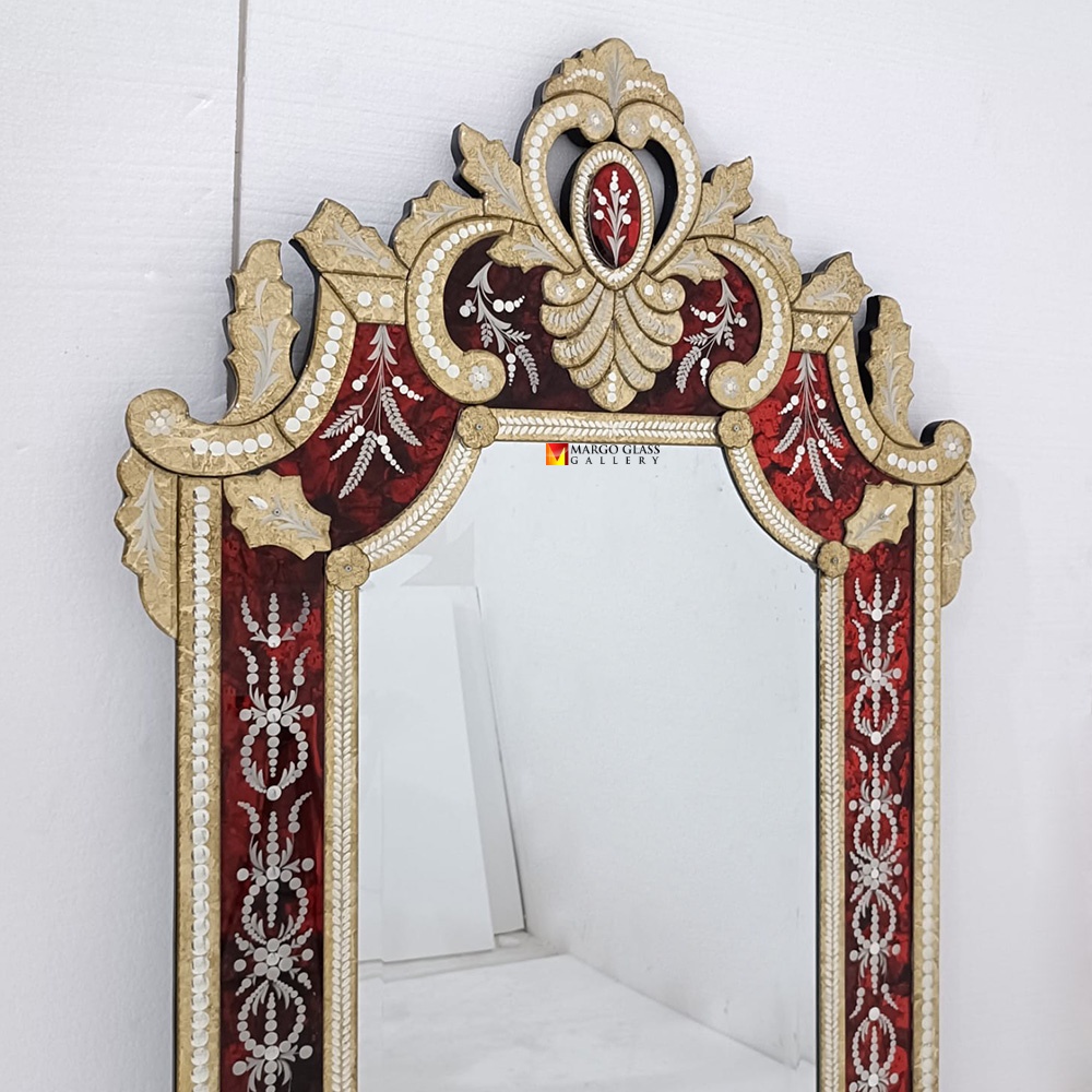 Venetian Red Gold Mirror 140×90 cm