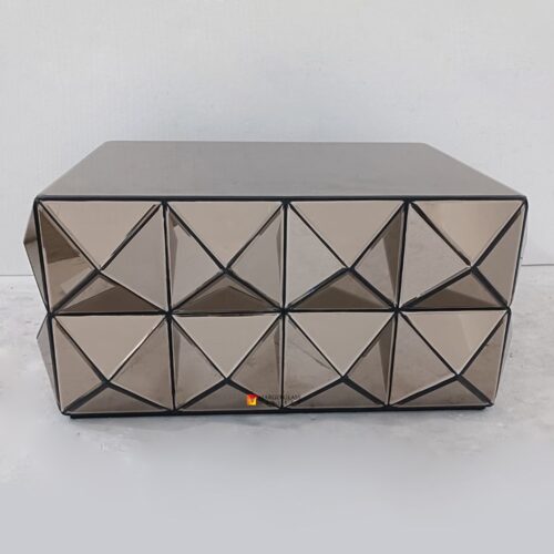 Coffee Table 3D Brown Mirror 93x73x42 cm